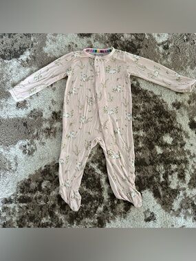 Magnetic Me Soft Pink Floral Footed One-Piece